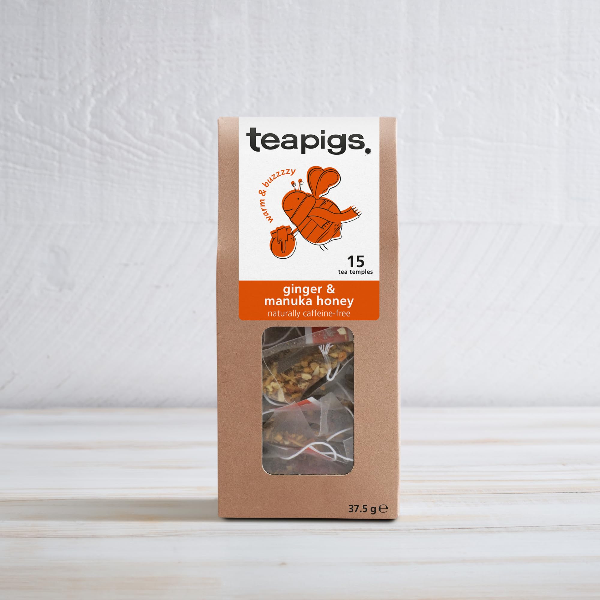 teapigs Ingwer- und Manuka-Honig-Tee – koffeinfreie Kräuterteebeutel