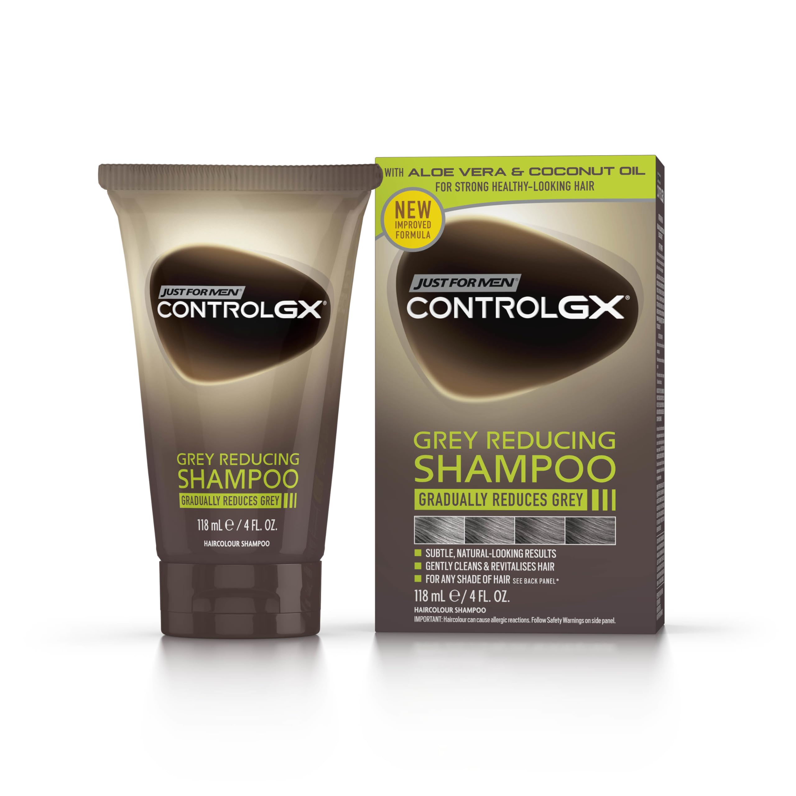 Just For Men Control GX Reducing Shampoo for Grey Hair with Coconut Oil (168g)