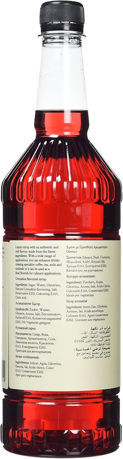 Simply - Grenadine-Sirup 1L, vegan &amp; nussfrei, alkoholfreies Aroma für Getränke &amp; Backwaren 4