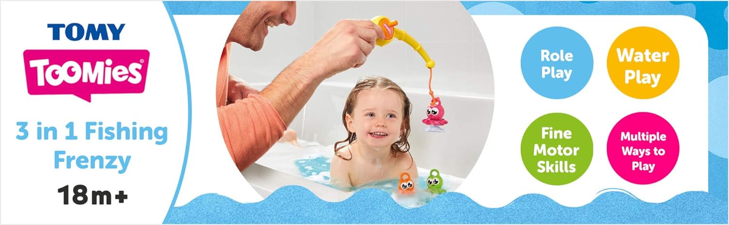 Toomies E73103 3 in 1 Fishing Frenzy - Bath Toy for Toddlers 18M+ 8