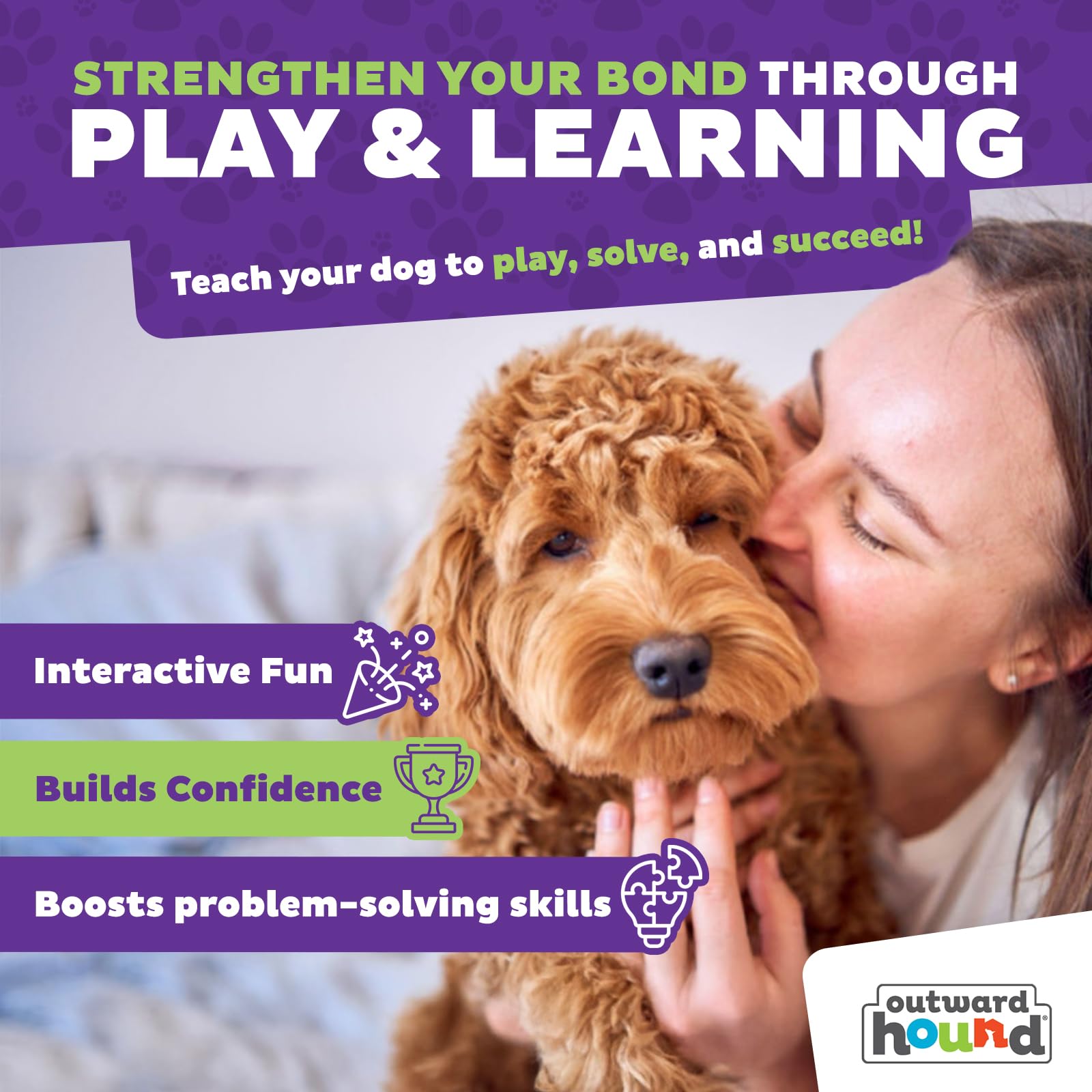 Outward Hound Nina Ottosson Dog Twister Interactive Treat Puzzle Toy - Advanced Level 3 | Plastic | Purple/Blue 5