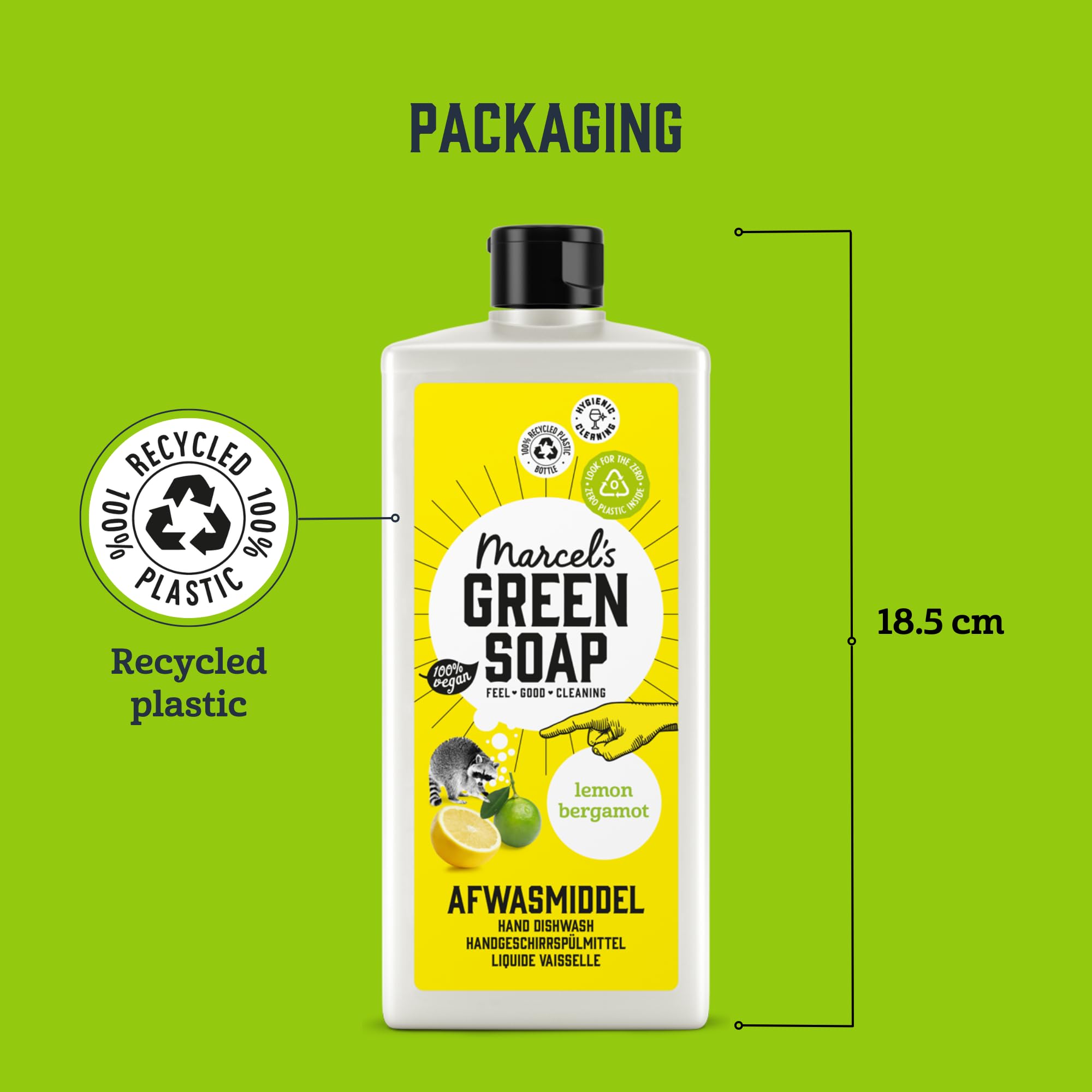 Marcel's Green Soap - Washing Up Liquid Lemon & Bergamot - Dishwashing Liquid 3