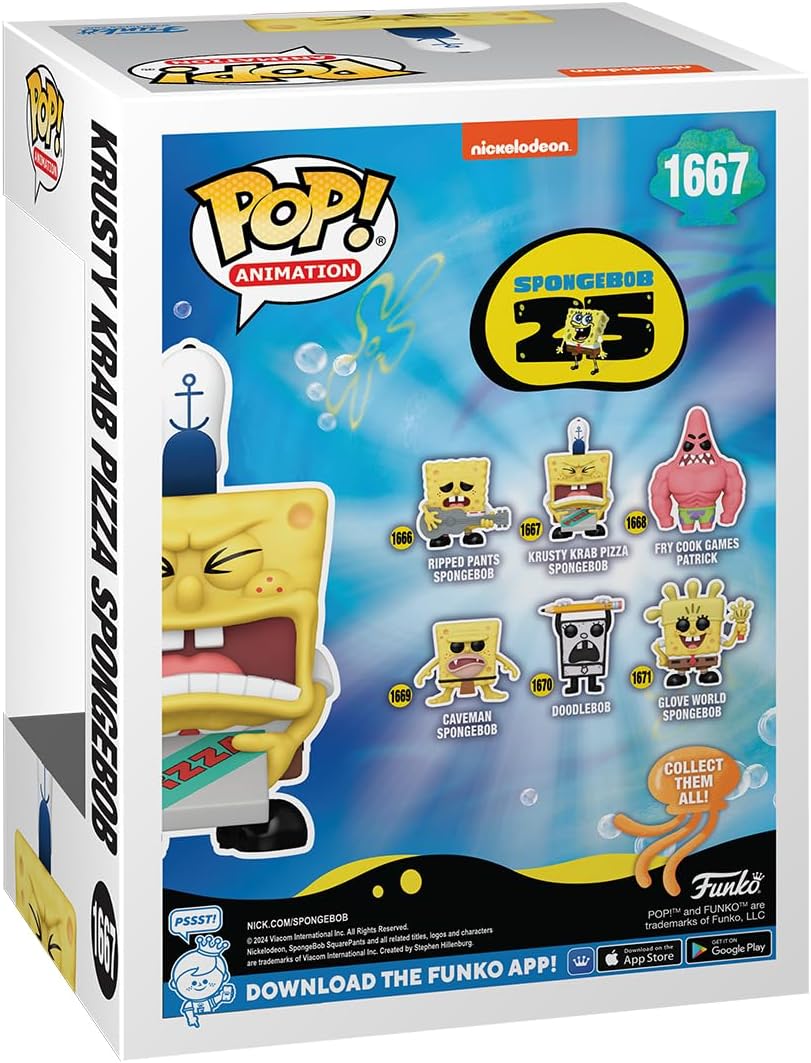 Funko Pop! Plush: SpongeBob SquarePants 25th Anniversary - SpongeBob with Pizza Vinyl Figure 3