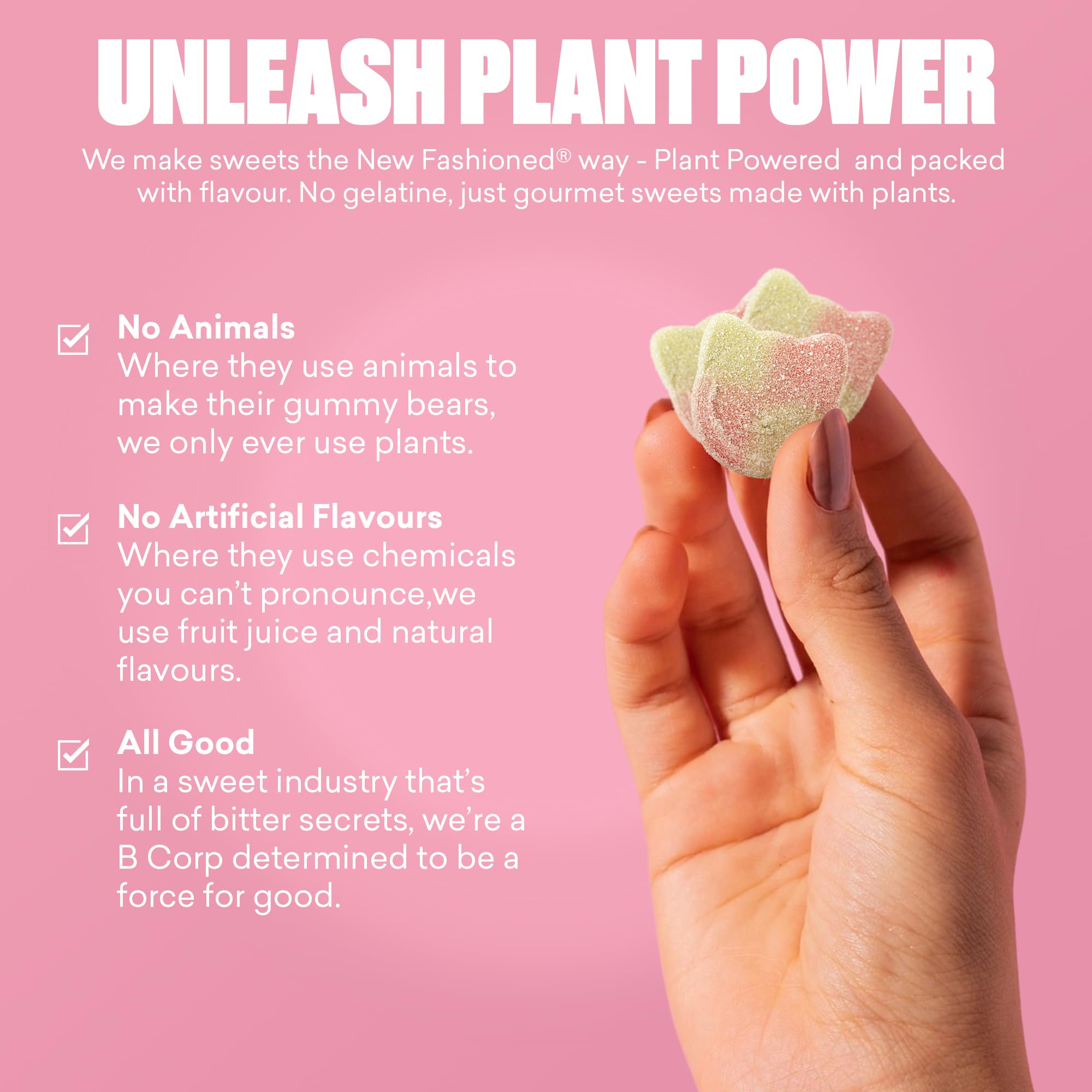 Candy Kittens Saure Wassermelone Vegane Kaubonbons – 140 g