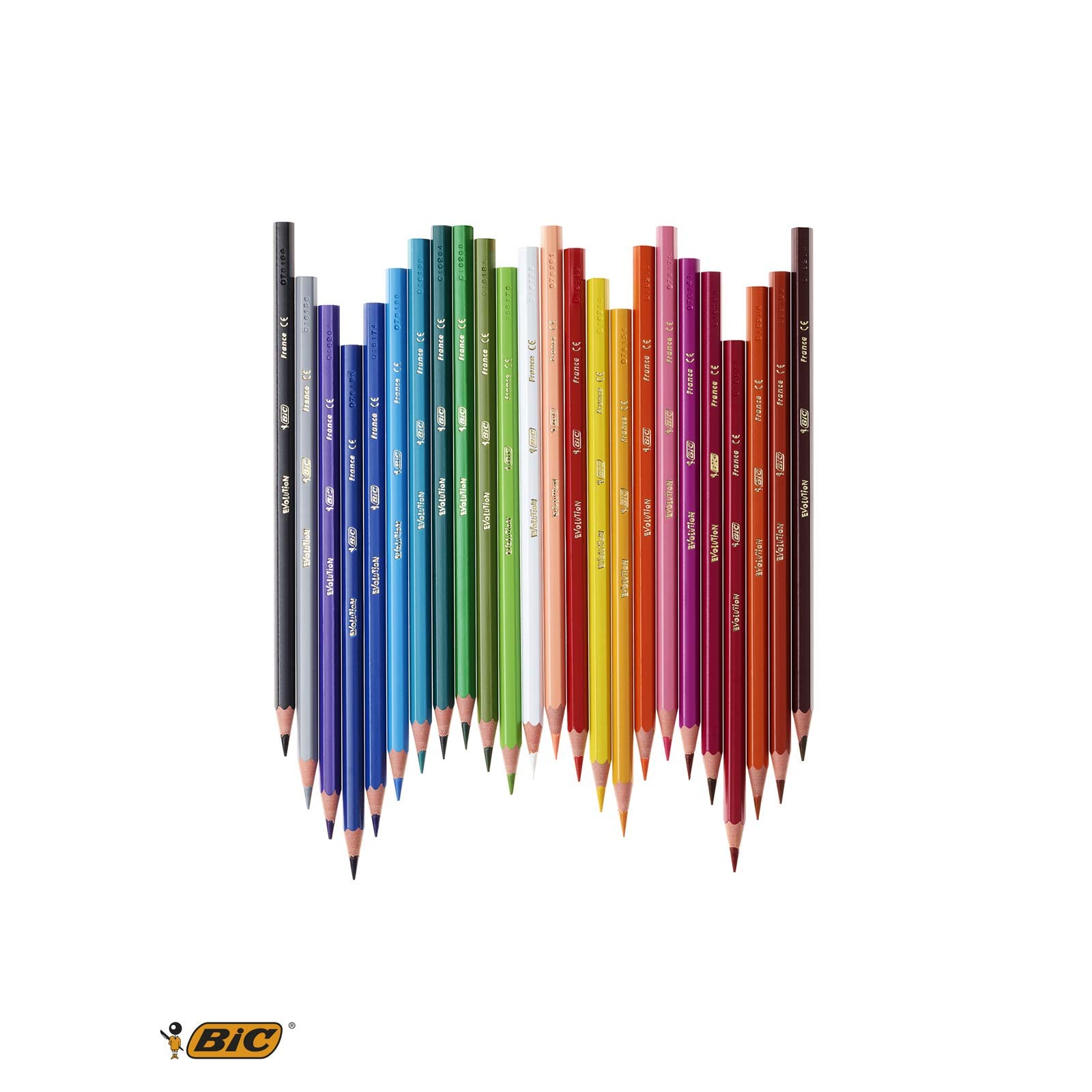 BIC Kids Evolution ECOlutions Colouring Pencils - 24 Assorted Colors, 60-Pencil Tin 3