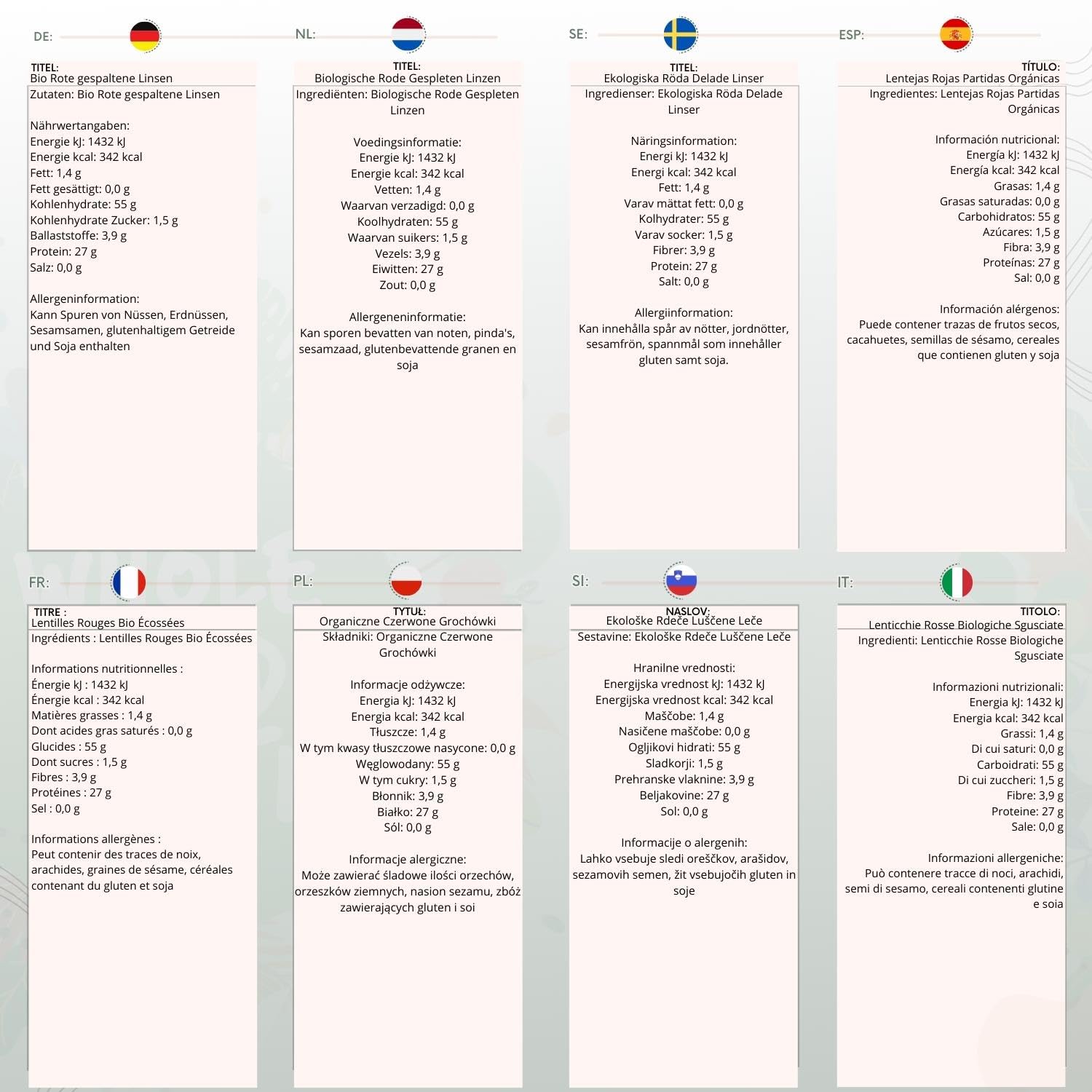 Wholefood Earth - Organic Red Split Lentils, 1 kg 4