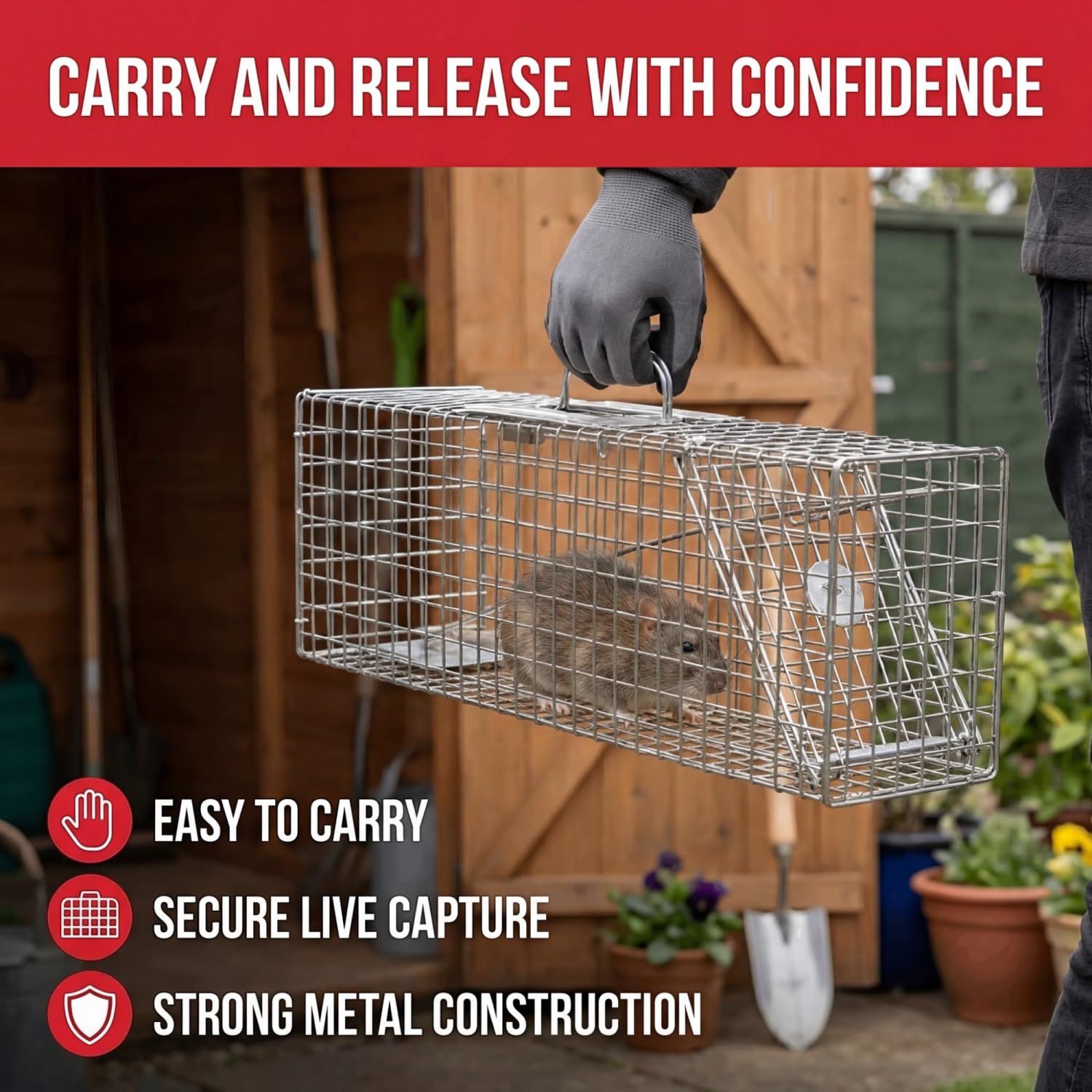 The Big Cheese® Live Animal Trap – Small Cage | Ready-Assembled Humane Catc 4