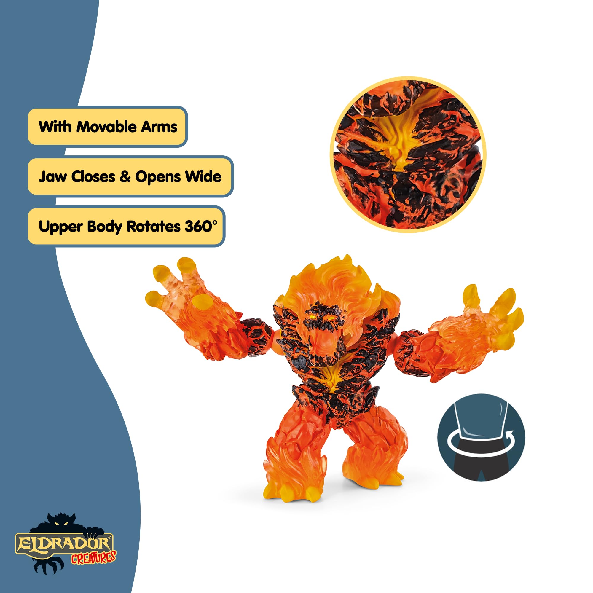SCHLEICH Lava Smasher Eldrador Creatures Action Figure - Poseable Fantasy Monster Toy for Kids 7-14 9