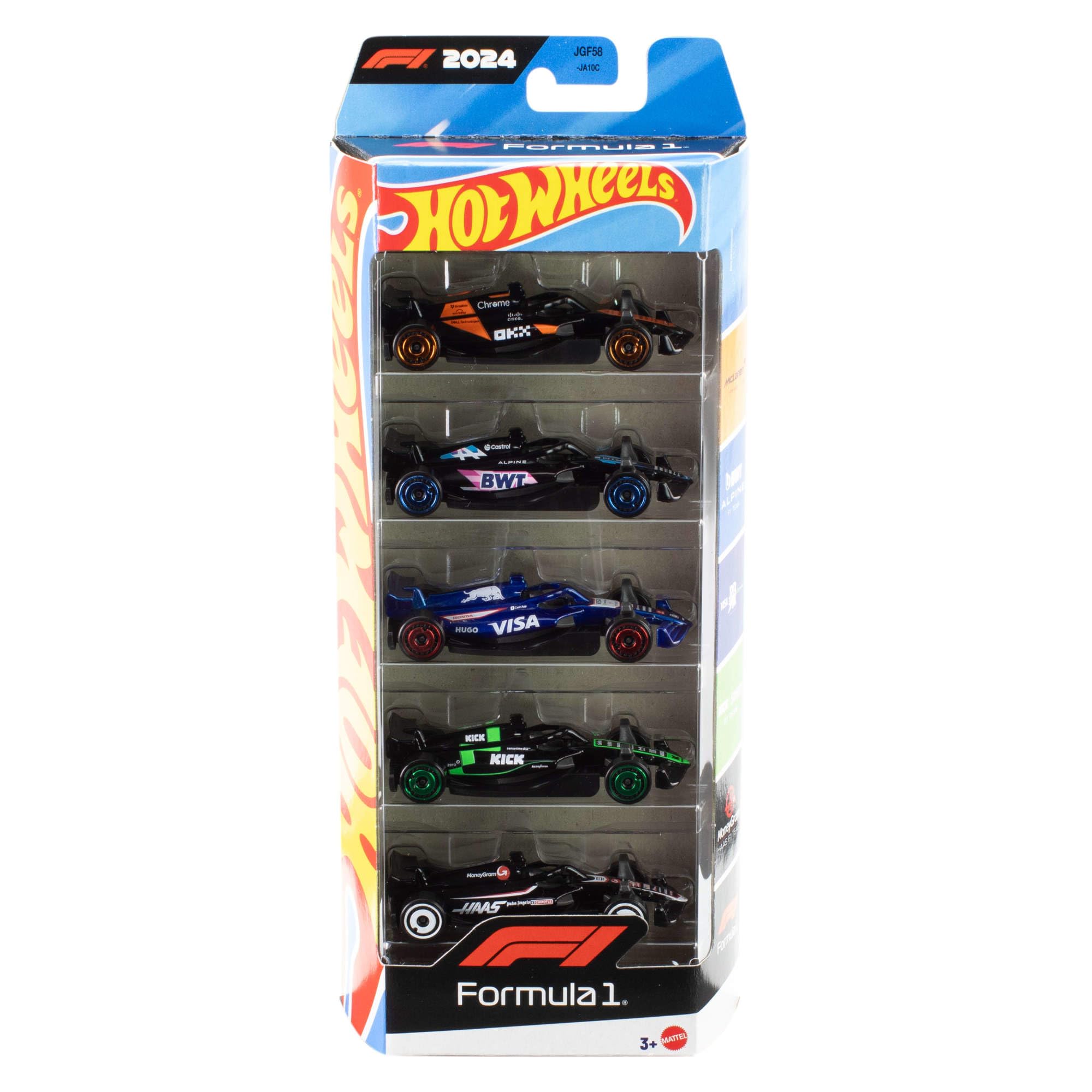 Hot Wheels Formula 1 5-Pack - 1:64 Scale Die-Cast Race Cars for Kids & Collectors