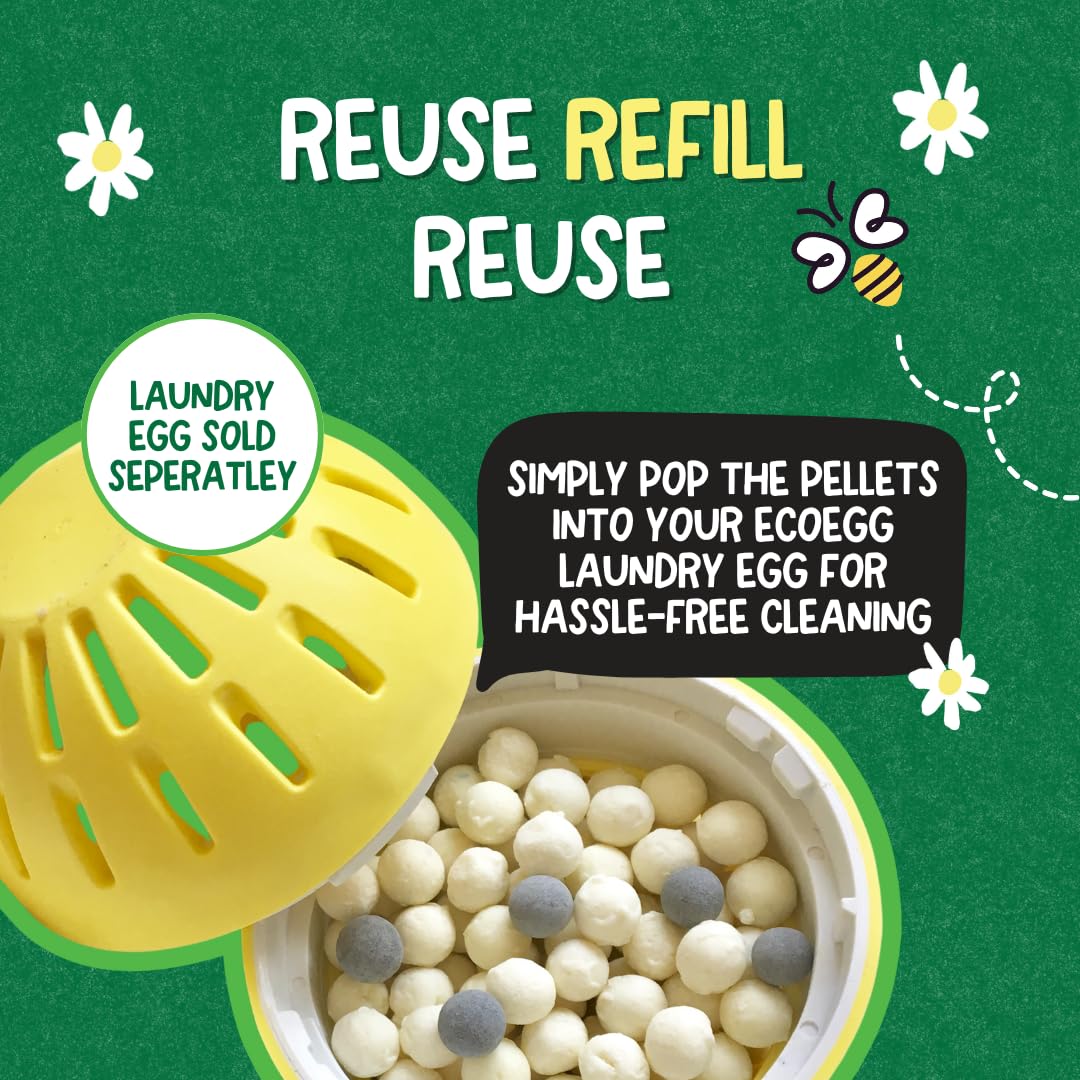 Ecoegg - Laundry Egg Refill Pellets | 50 Washes | Fragrance Free | Non-Bio & No Harsh Chemicals 3