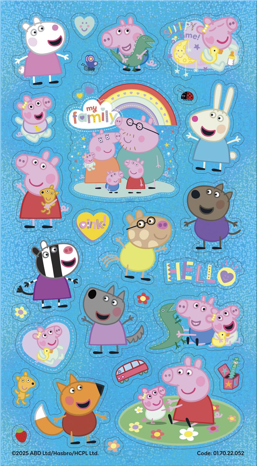 Paper Projects Peppa Pig Family Mega Sticker Pack - Evie the New Baby Sister Stickers