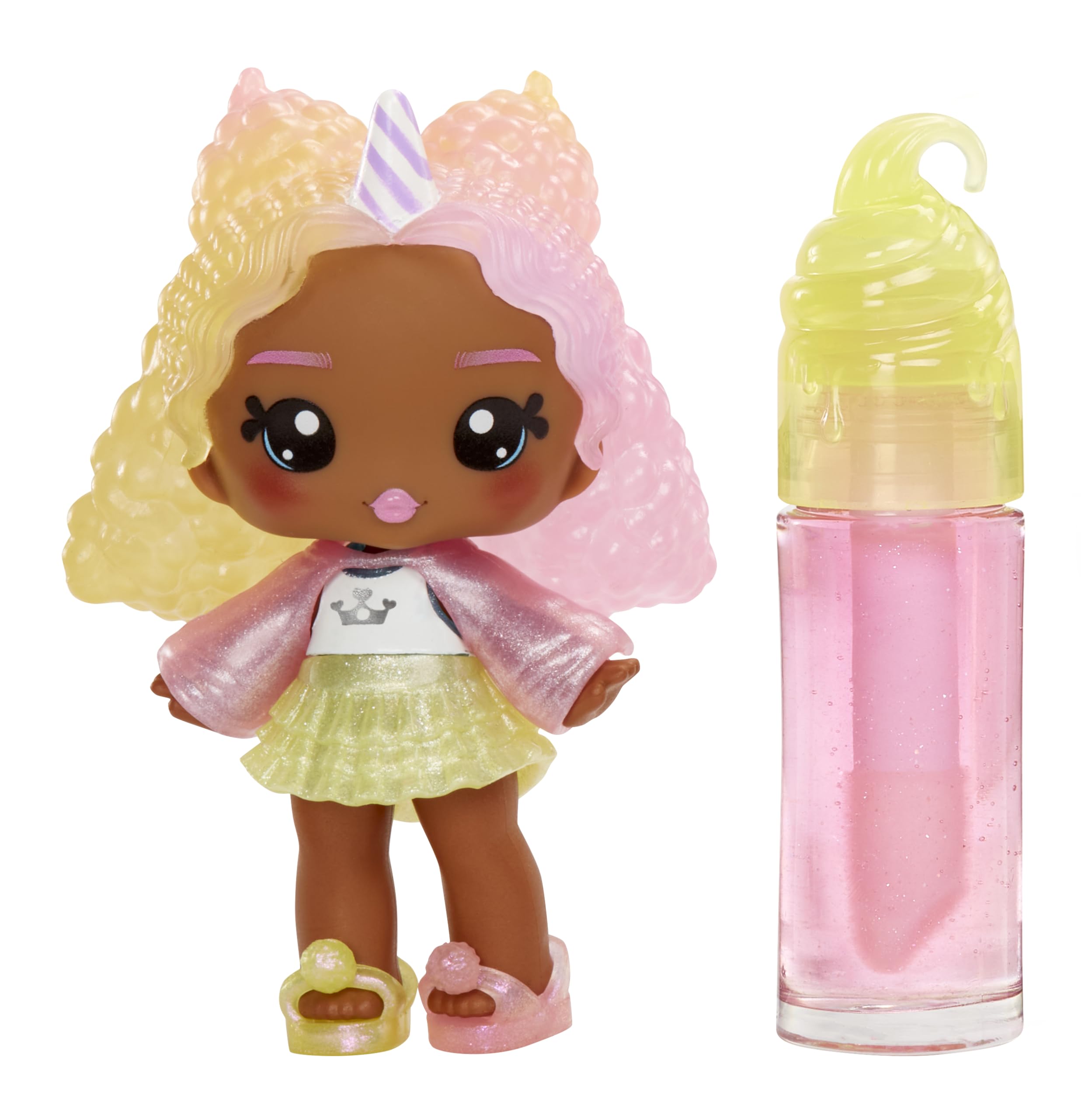 Yummiland Nia Candy Fluff Doll - DIY Lip Gloss Kit with Scented Character & Customizable Fashion 3