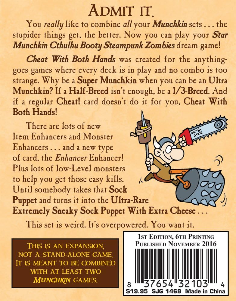 Steve Jackson Games Munchkin 7 Cheat With Both Hands Expansion Pack