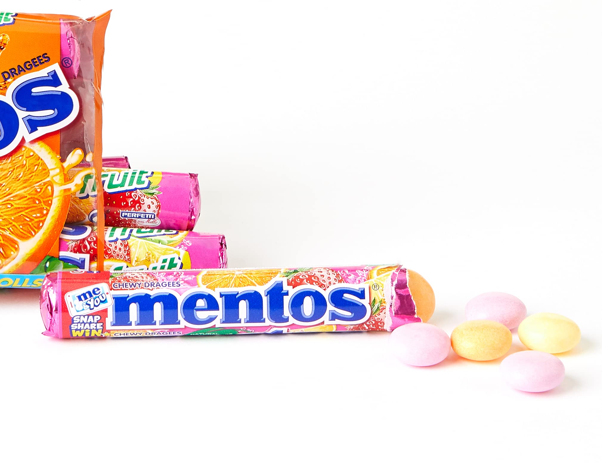 Mentos Fruit Flavoured Soft Chews, Natural Colours, 5-Pack Party Sweets 6