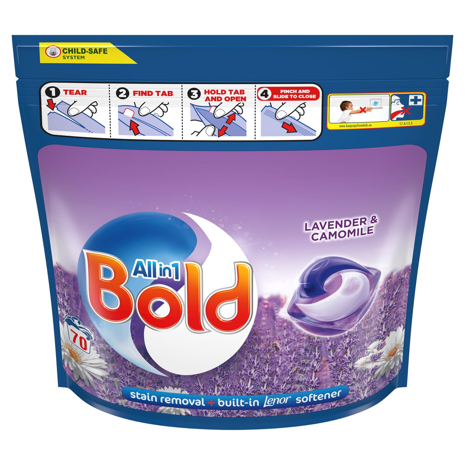 Fairy Non Bio Bold Lavender & Camomile PODS Washing Liquid Laundry Detergent Capsules, 85 Count