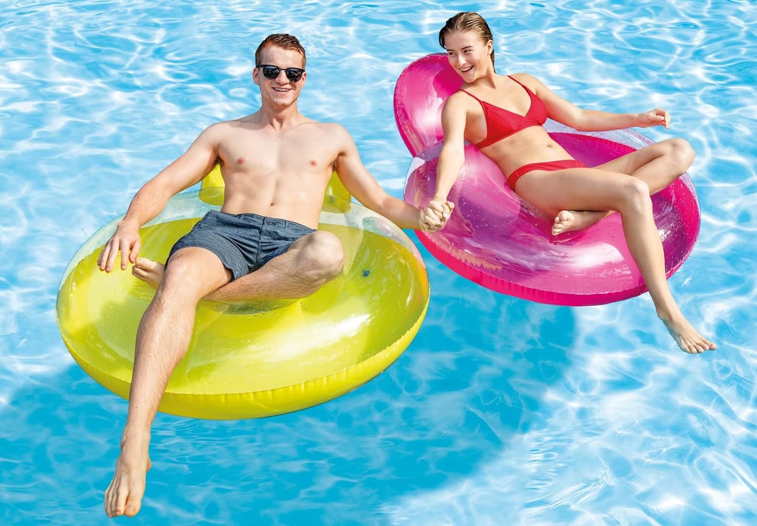Intex Pillow-Back Lounge Inflatable Swimming Chair - 137 x 122 cm, Phthalate-Free, 2 Air Chambers 8