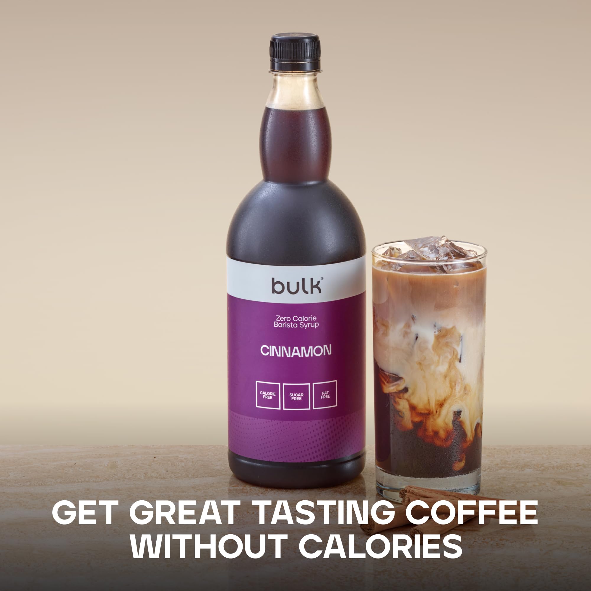 Bulk Zero Calorie Barista Syrup - Cinnamon Flavour | 1 Litre Bottle | Sugar Free, Vegan