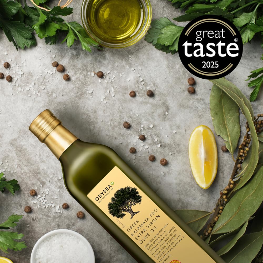 Odysea Griechisches Kalamata PDO Natives Olivenöl Extra, 1-Liter-Glasflasche 5