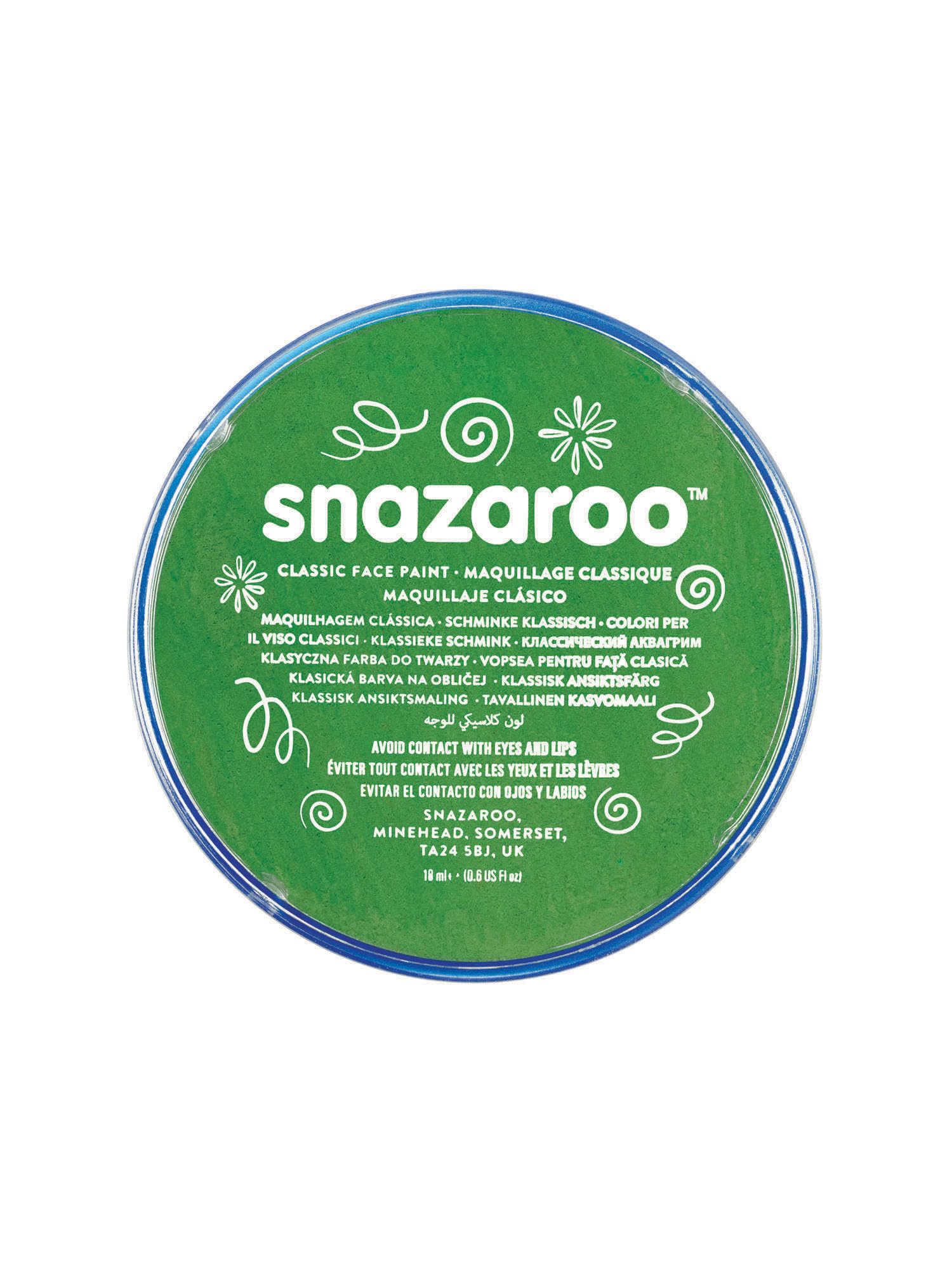 Snazaroo - Grass Green Classic Face Paint (18 ml) Pack of 5