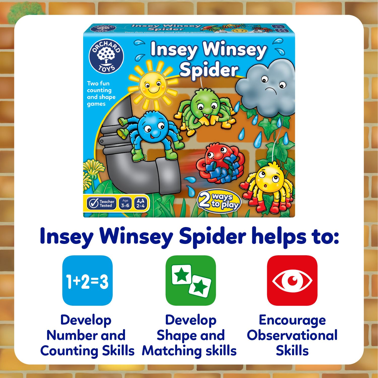 Orchard Toys Insey Winsey Spider Board Game 10