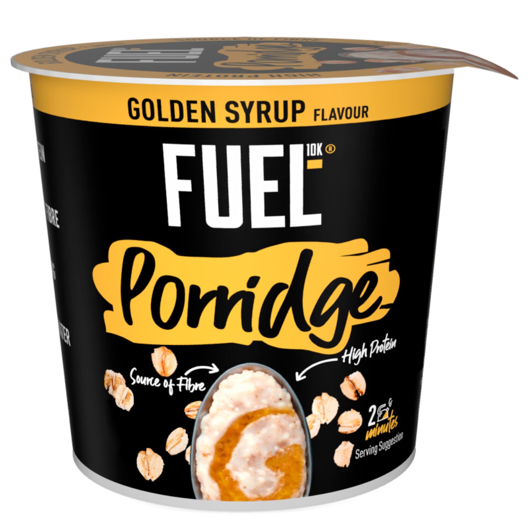 FUEL10K Golden Syrup High Protein Porridge Oat Cereal Pot - 8 x 70g 3