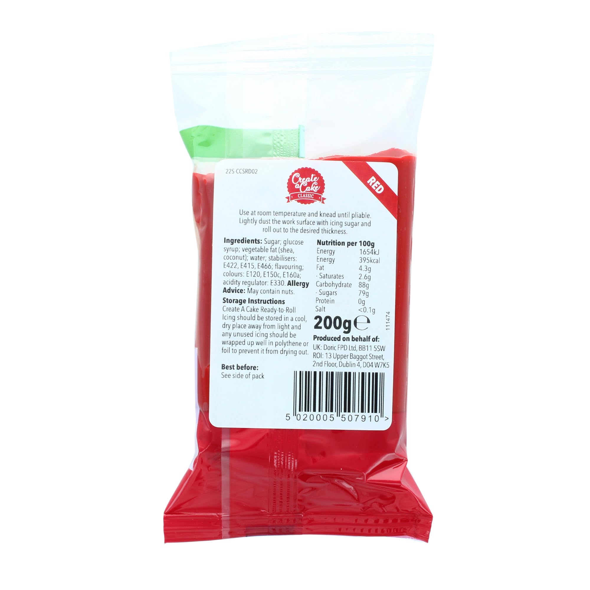 Create A Cake Ready To Roll Icing - Red Fondant Sugar Paste | 200g Palm Free 5