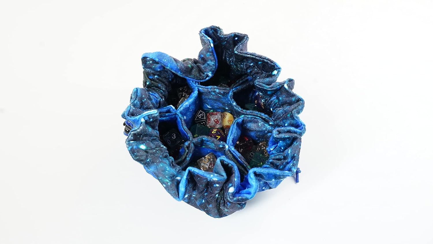 Metallic Dice Games Galaxy Velvet Dice Bag with Pockets