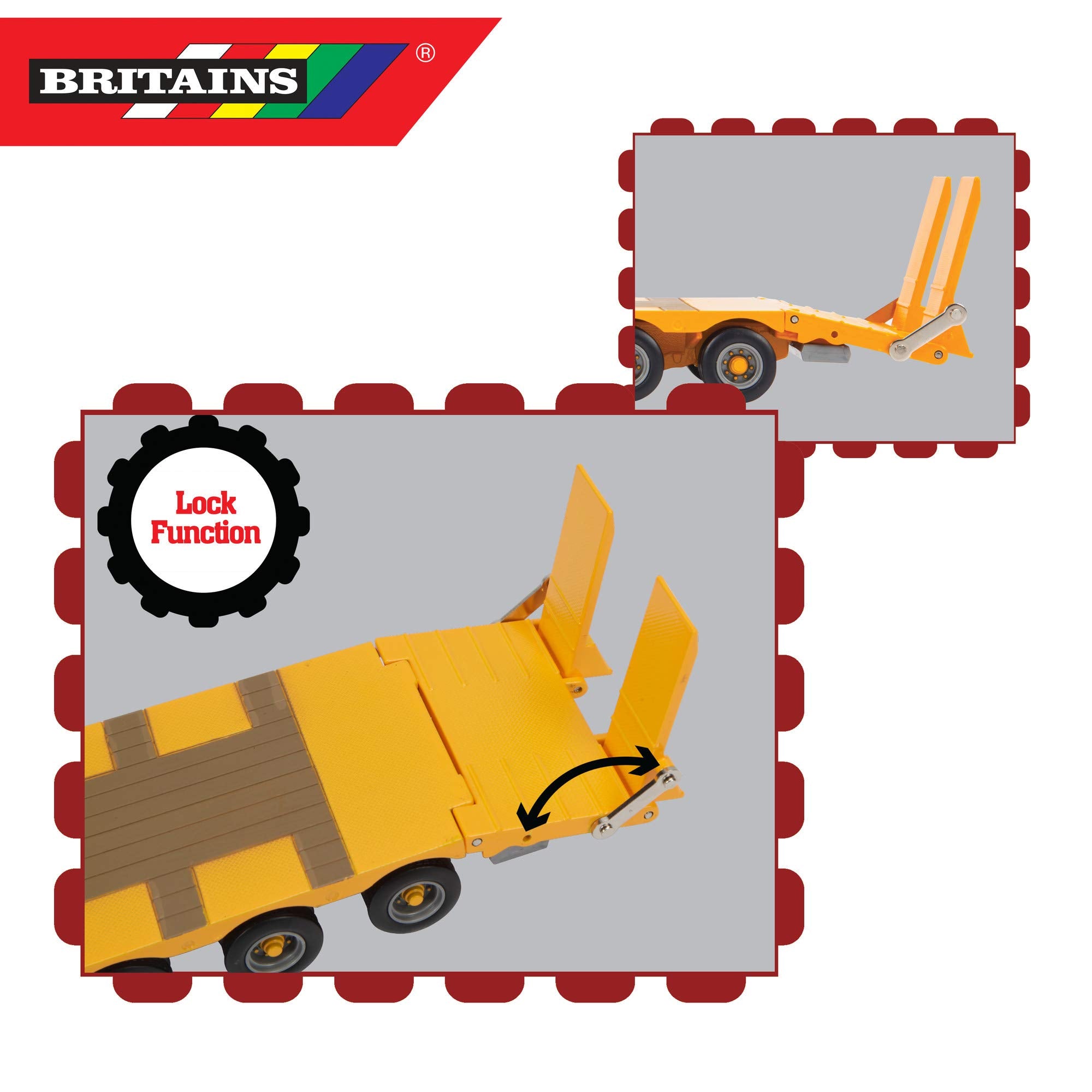 Britains Kane LLTM Low Loader - 1:32 Scale Collectable Farm Trailer Toy 4