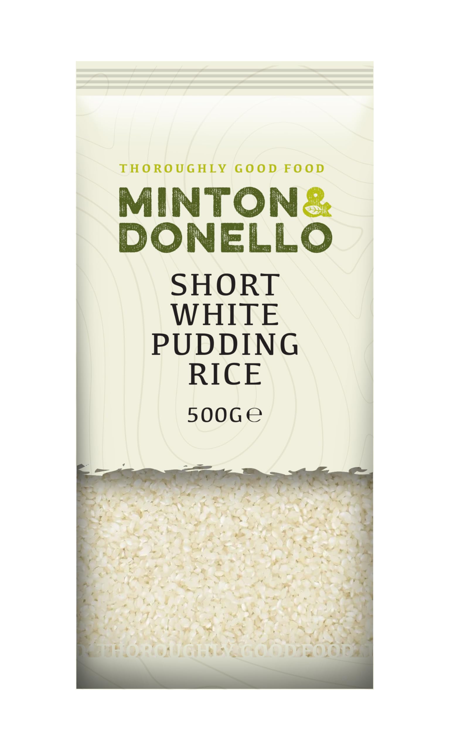 Minton & Donello Short White Pudding Rice, 500g - UK Packed for Creamy Rice Pudding