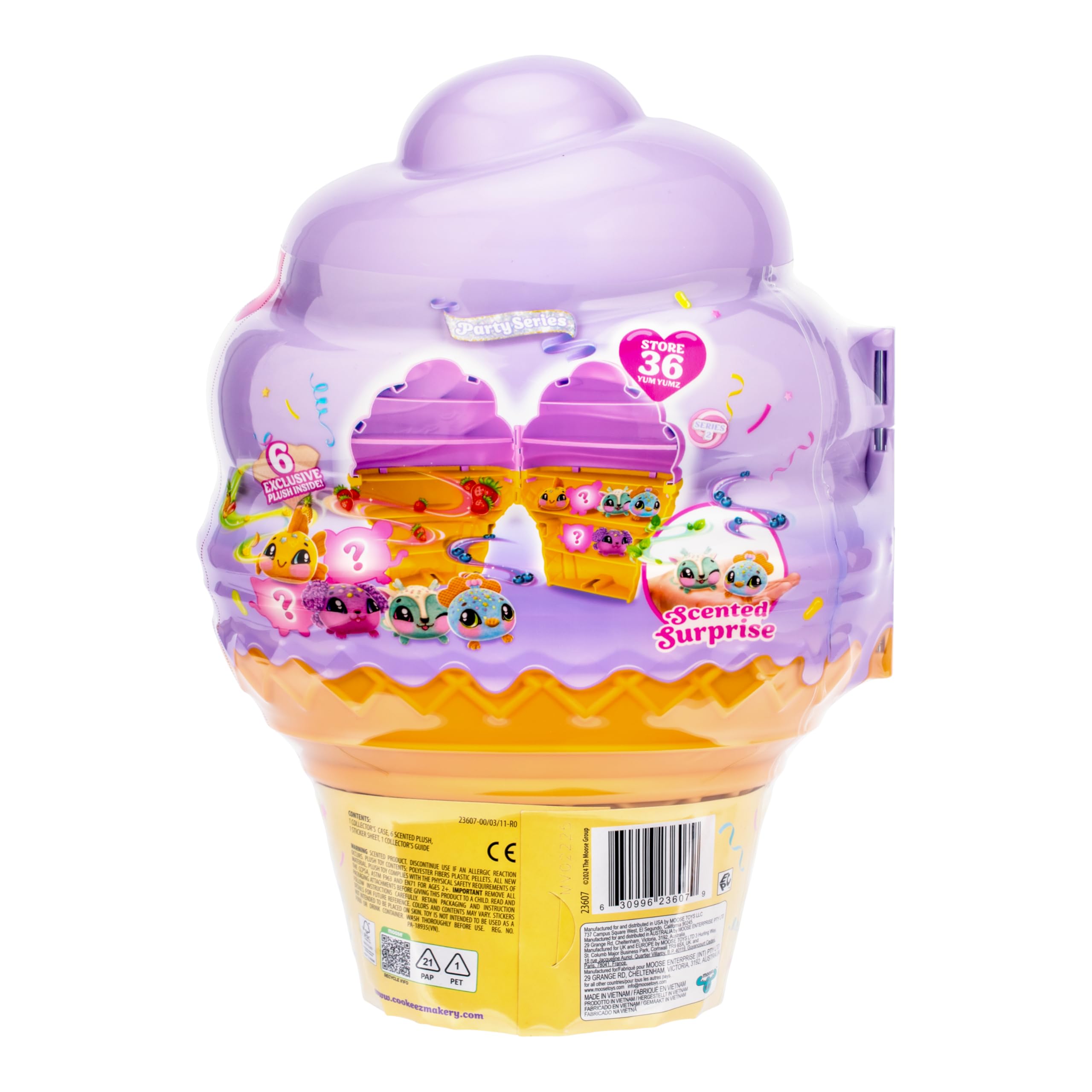 Cookeez Makery Yum Yumz Collector's Case - Adorable Ice Cream-Shaped Case with 6 Exclusive Plush