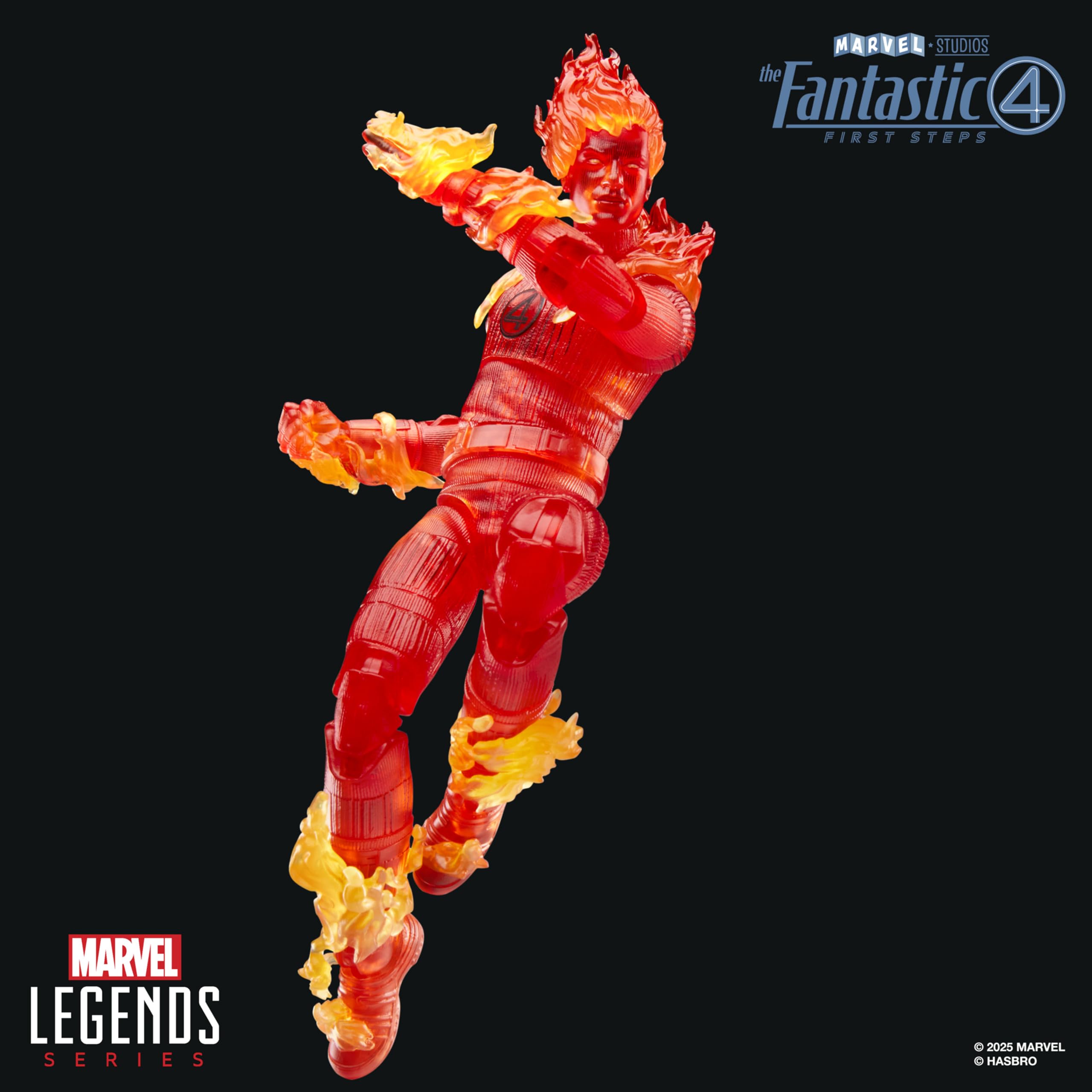 Marvel Legends Human Torch Action Figure - 6-Inch Scale, Red, Inspired by The Fantastic Four: First Steps 3