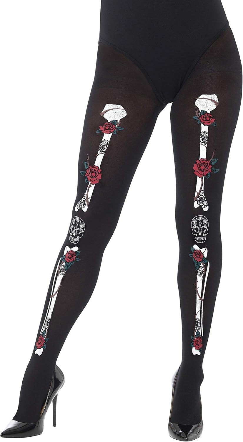 Smiffys Day of the Dead Opaque Tights