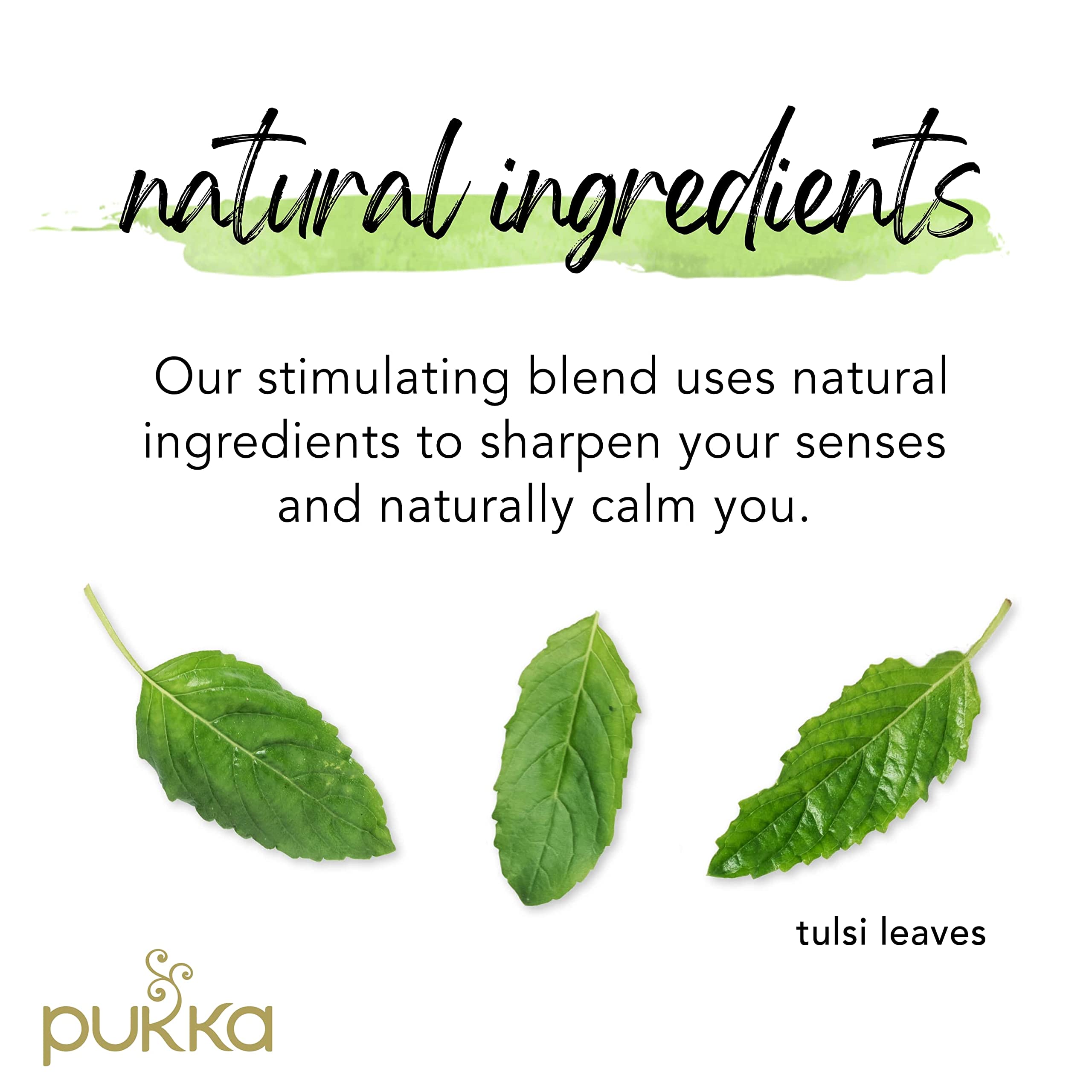 Pukka Herbs Tulsi Clarity Organic Herbal Tea - Mental Clarity, Caffeine-Free | 80 Count