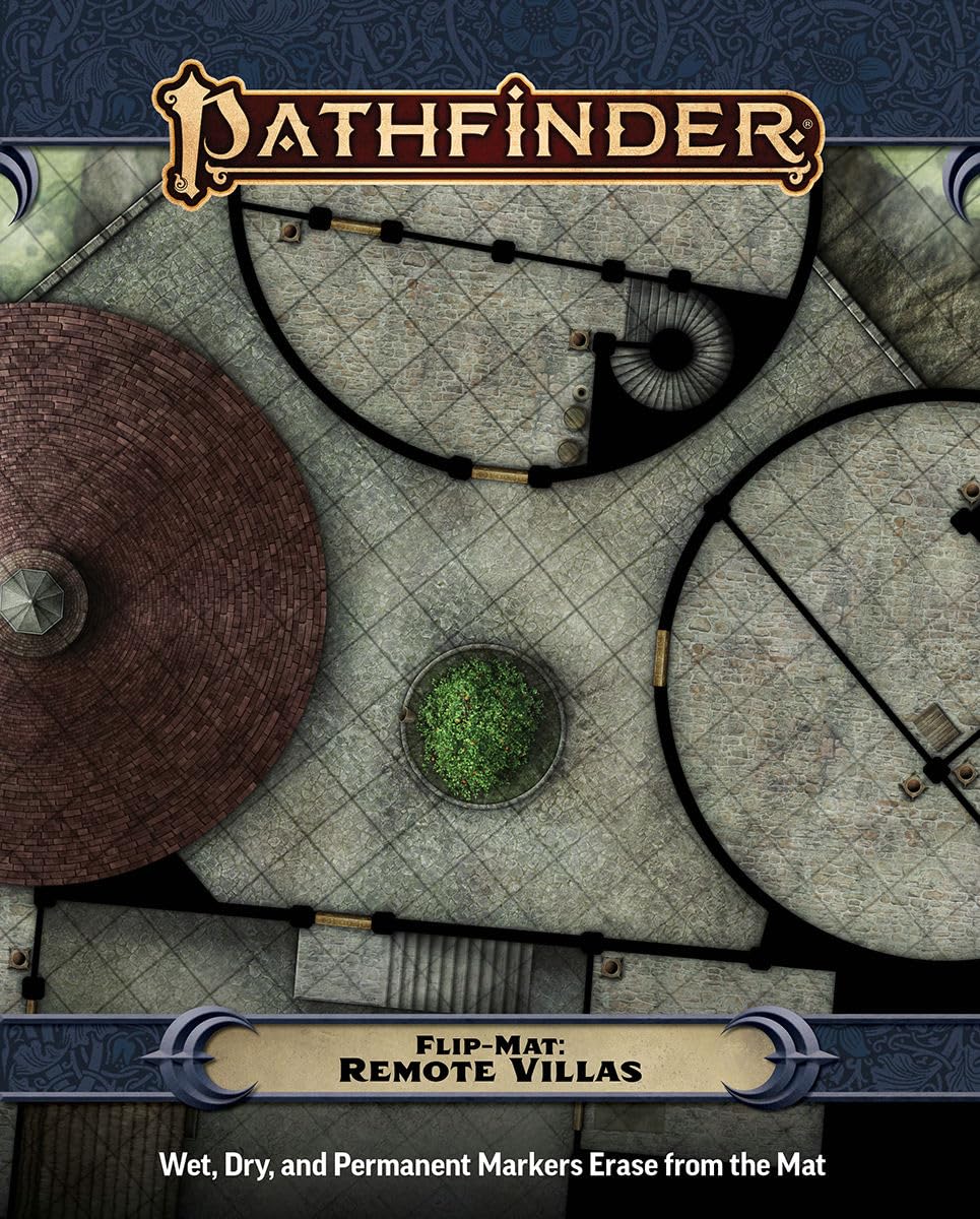 Paizo Pathfinder Flip-Mat: Remote Villas | Folded Map for RPGs | 24' x 30' Unfolded