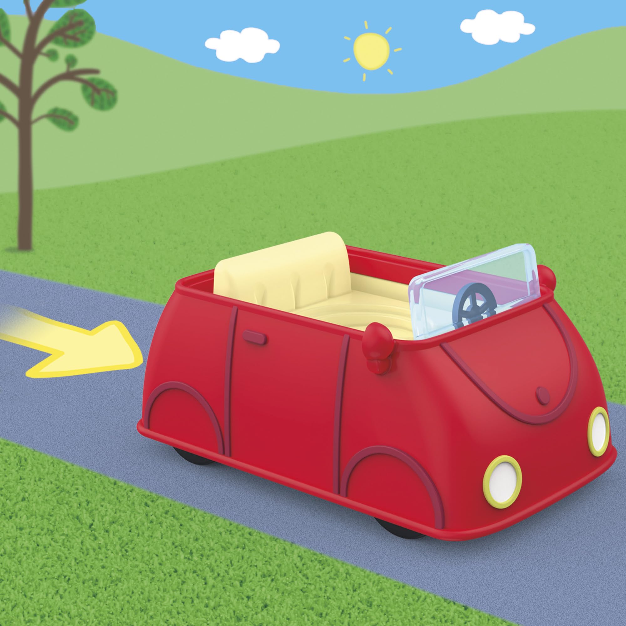 Peppa Pig Little Vehicle Set - 3 Vehicles & 5 Poseable Figures for Kids 3+