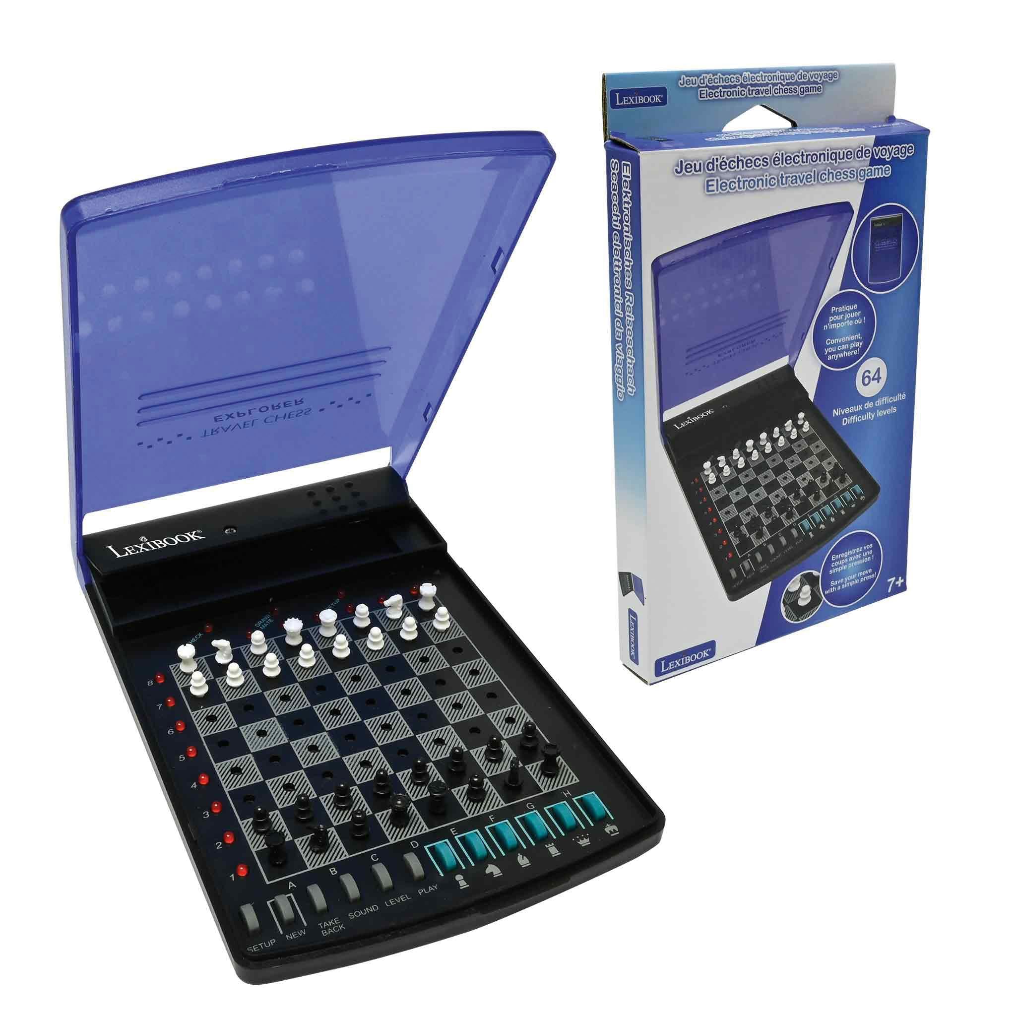 LEXIBOOK Electronic Travel Chess Set with 32 Pieces and 64 Difficulty Levels 1