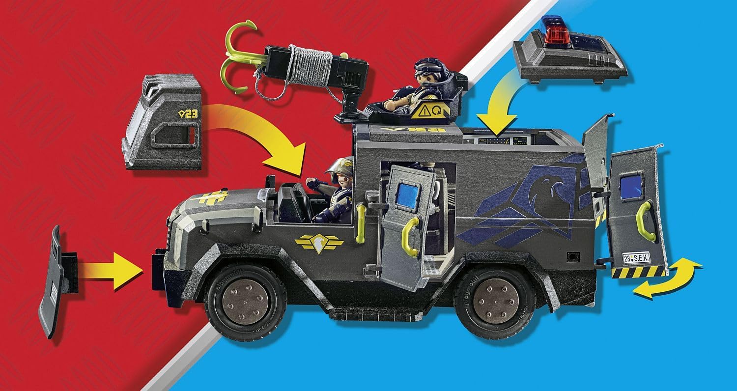 Playmobil 71144 Tactical Police All-Terrain Vehicle - Light & Sound Effects, Ages 5+