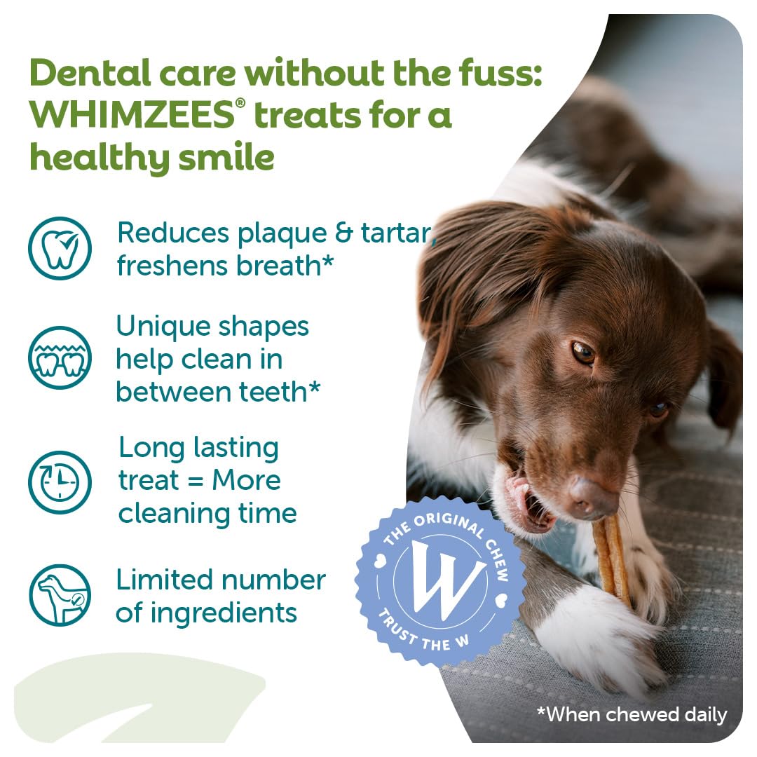 WHIMZEES By Wellness Stix Dental Chews - Grain-Free, Vegetarian for Large Dogs | 7 Count
