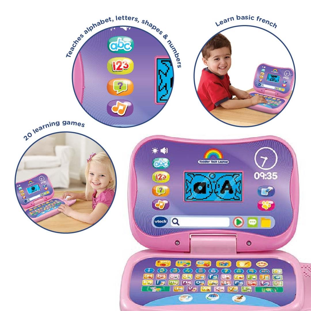 VTech Toddler Tech Laptop - Interactive Educational Computer Toy for Ages 2-5 7