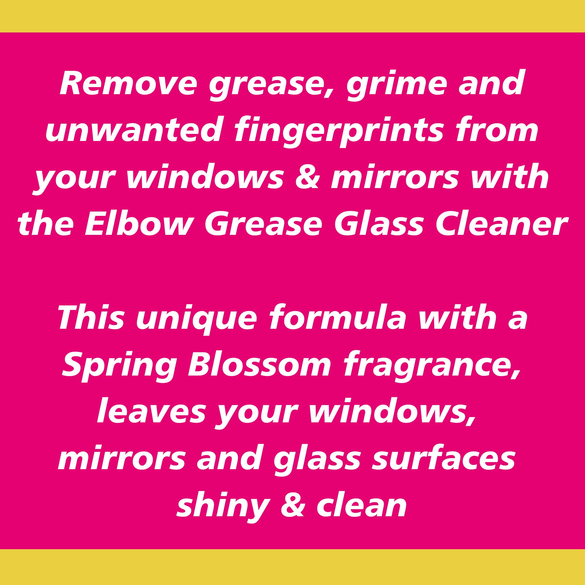 Elbow Grease Pink Glass Cleaner - 500ml Streak-Free Spray for Windows, Mirrors & Glass 3