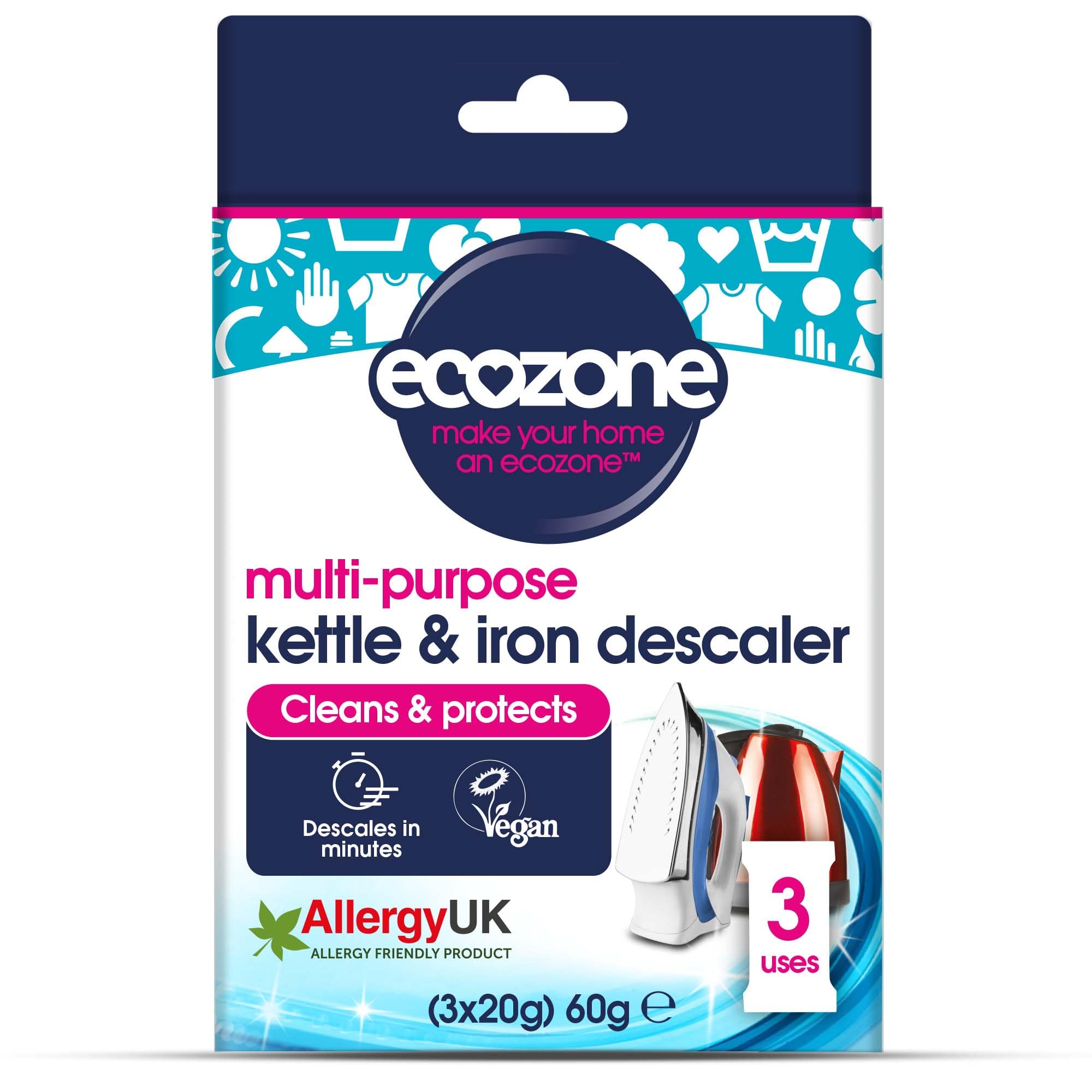 Ecozone Kettle & Iron Descaler - 3-Sachet Pack for Limescale Removal 5