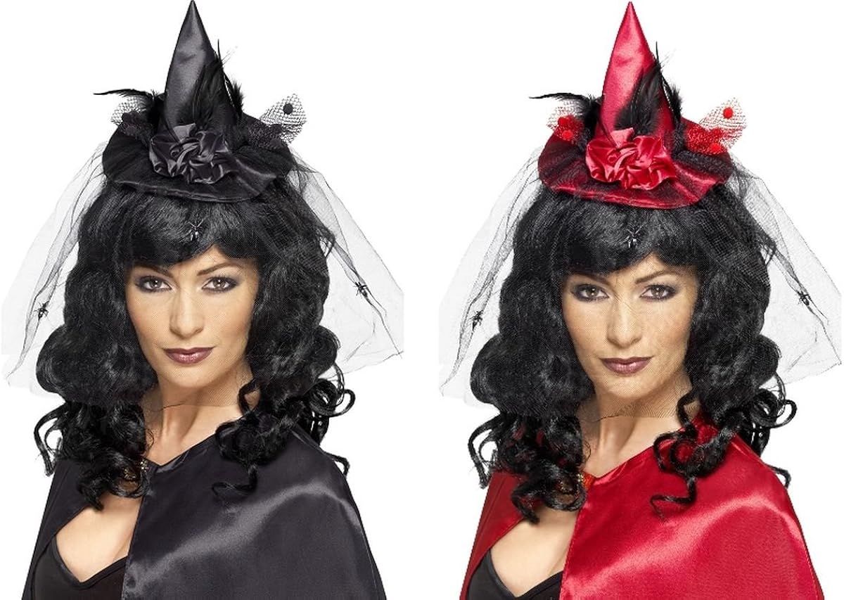 Smiffys Witch Hat Mini - Black Costume Accessory on Headband 3