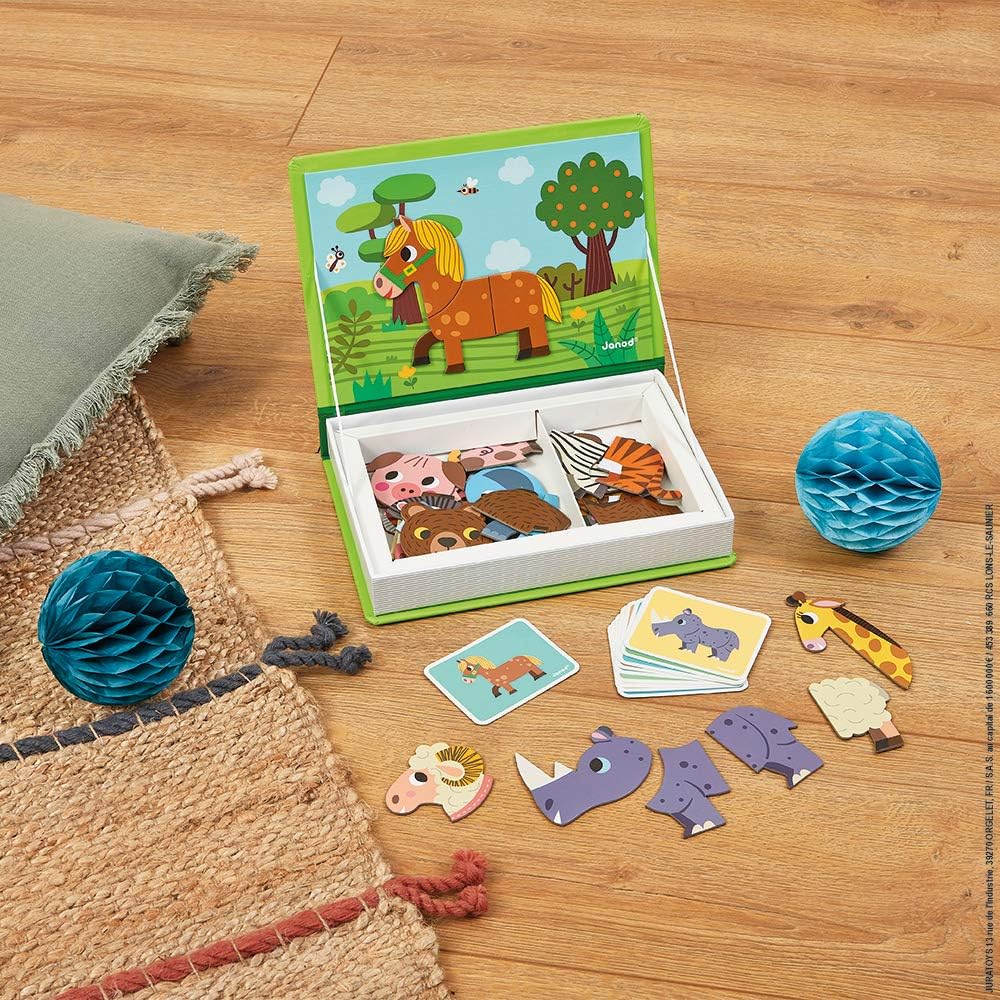 Janod Animals Magnetibook - Educational Magnetic Puzzle Playset 9