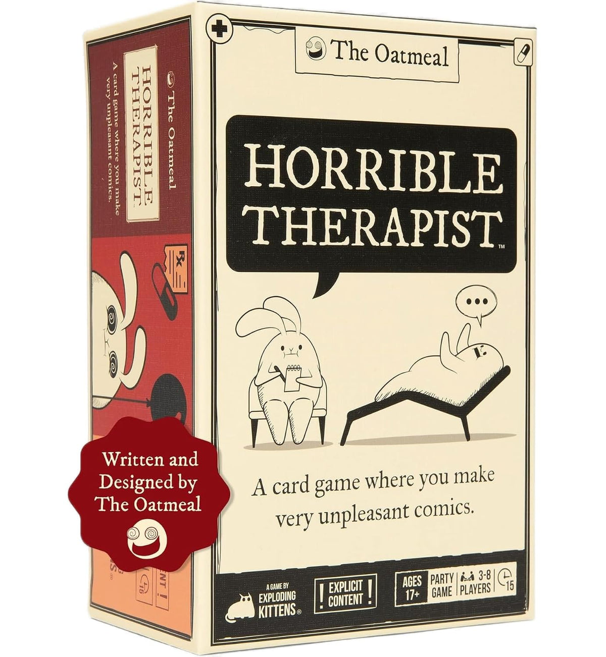 Exploding Kittens Horrible Therapist: Base Edition - Adult Party Card Game for 3-8 Players, Ages 17+