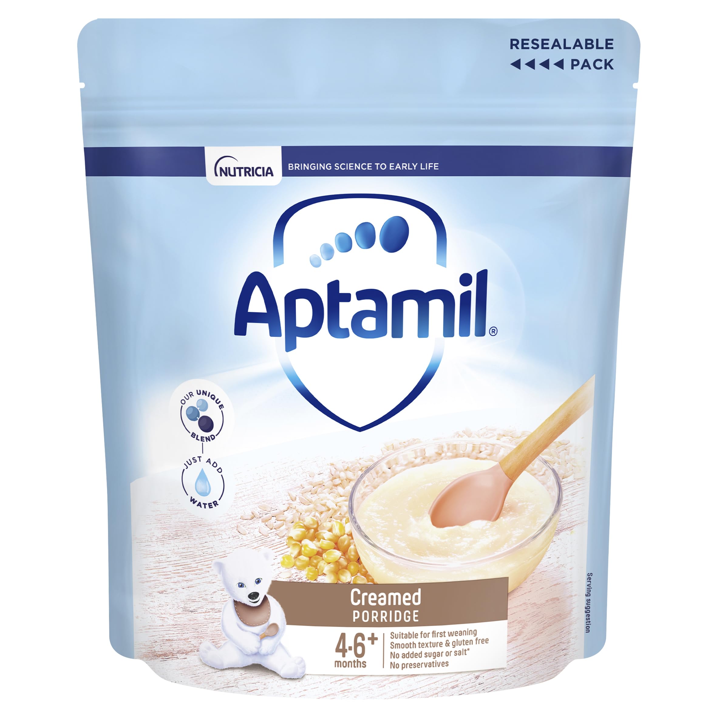 Aptamil Creamed Porridge Baby Food Cereal, 4-12 Months, 125g (Pack of 5) 3