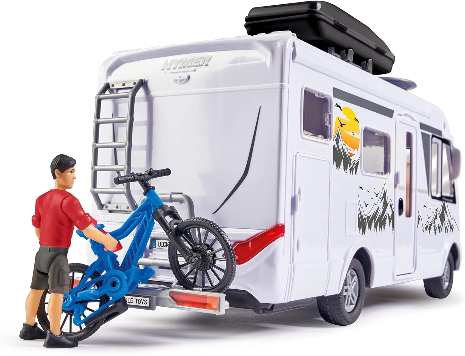 Dickie Toys 203837021 Caravan Playset - 30 cm Folding Camping Trolley with Lights & Accessories (White) 5
