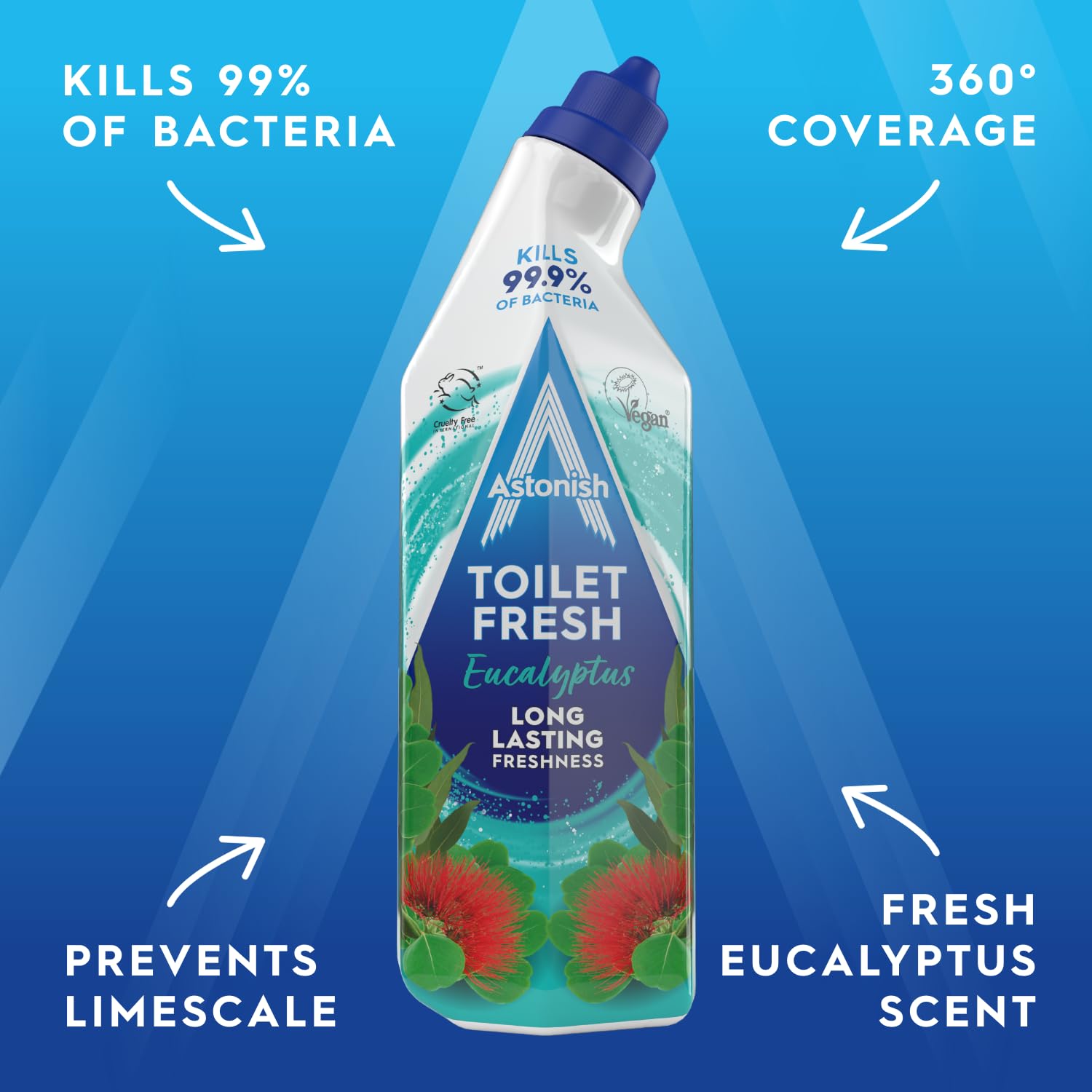 Astonish Eucalyptus Toilet Fresh Gel - Kills 99.9% of Bacteria, Prevents Limescale Buildup 5