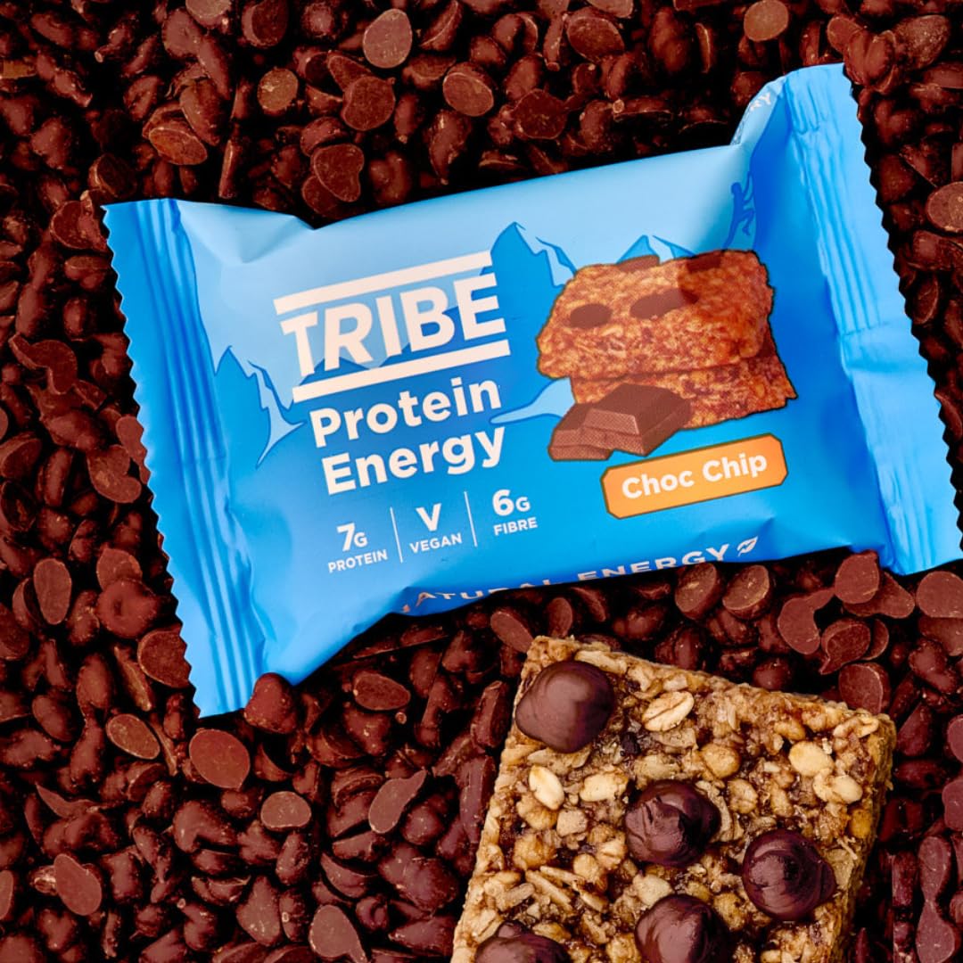 TRIBE Protein Energy Flapjack - Choc Chip - Plant Based, Vegan, High Protein, High Fibre 5