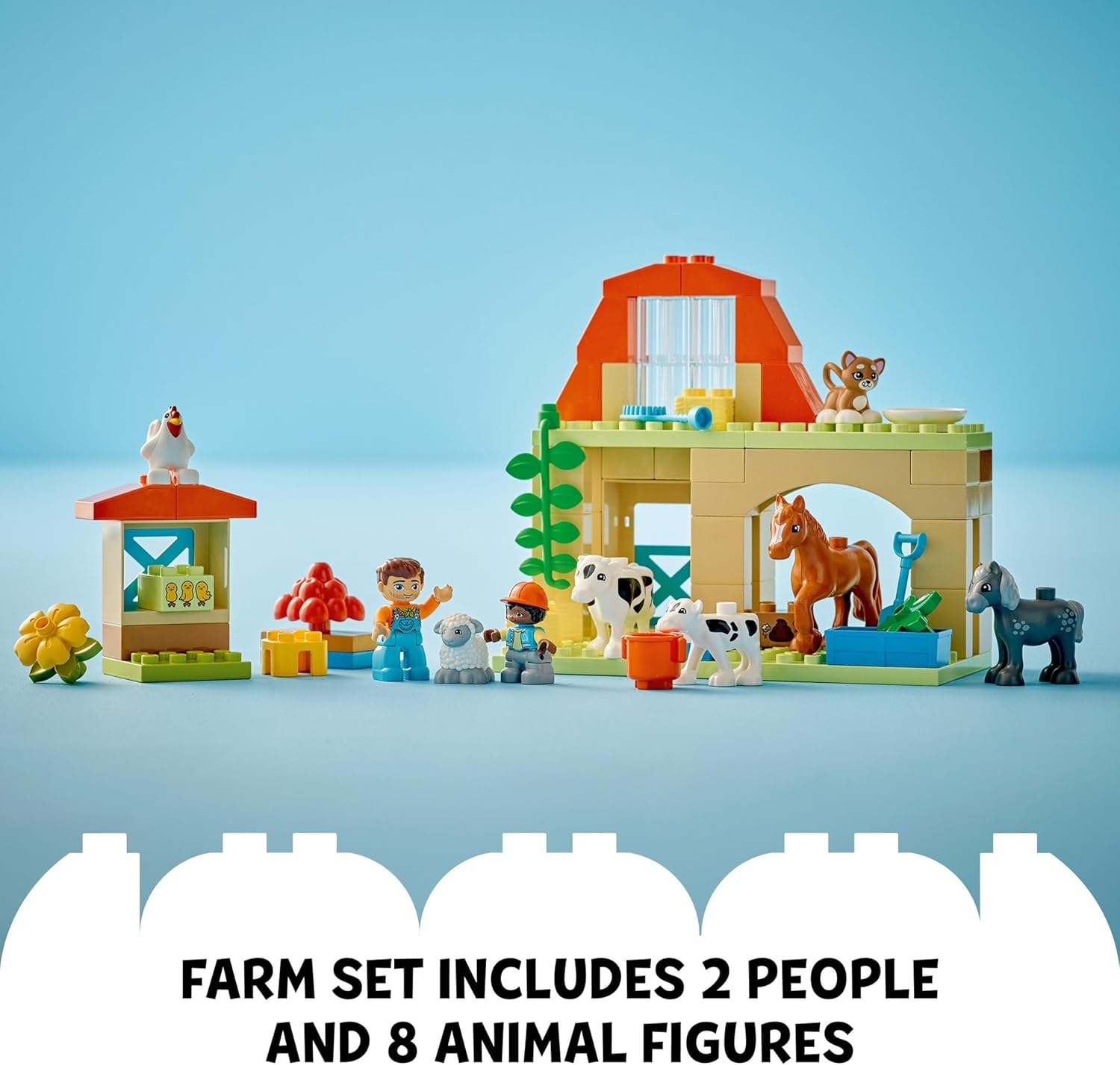 LEGO DUPLO Town Caring for Animals at the Farm – Educational Building Playset for Toddlers 2+