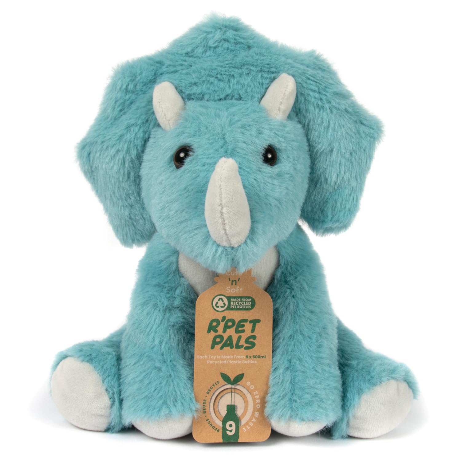 Lesser & Pavey Rpet Pals Dino Dinosaur Teddy Bear - Eco-Friendly Stuffed Animal for Kids